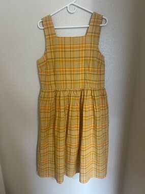 Joanie Yellow Plaid 100% Cotton Dress